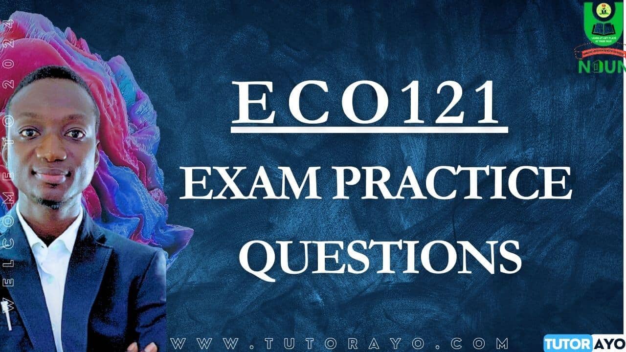 ECO121 CBT EXAM PRACTICE QUESTIONS AND ANSWERS