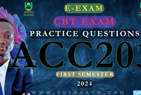 ACC203 E-EXAM PRACTICE QUESTIONS AND ANSWERS