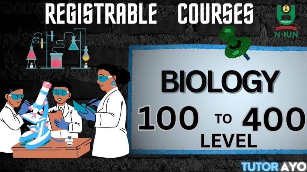 registrable courses and fee guide for biology