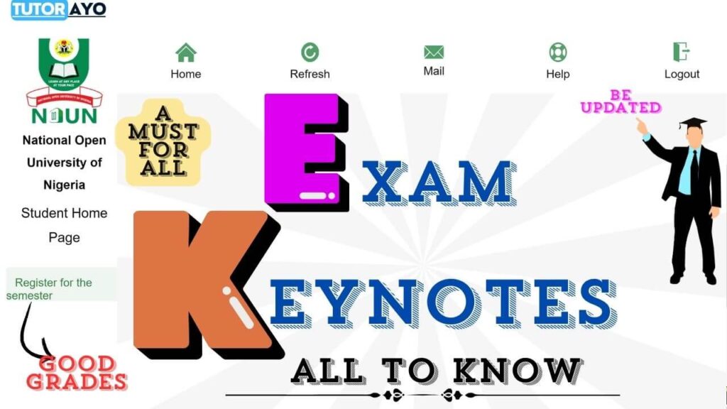 Exam keynotes in NOUN