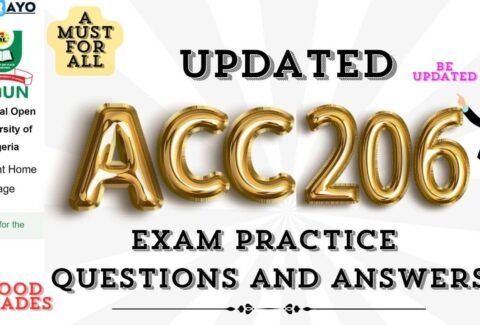 ACC206 EXAM PRACTICE QUESTIONS AND ANSWERS