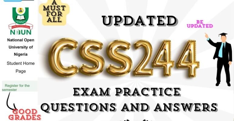 CSS244 EXAM PRACTICE QUESTIONS AND ANSWERS
