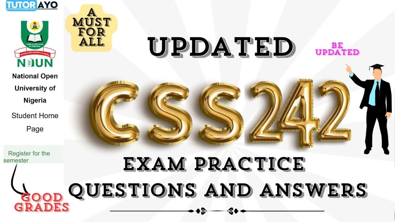 CSS242 EXAM PRACTICE QUESTIONS AND ANSWERS
