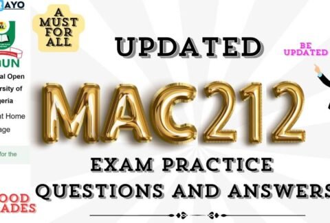 MAC212 EXAM PRACTICE QUESTIONS AND ANSWERS