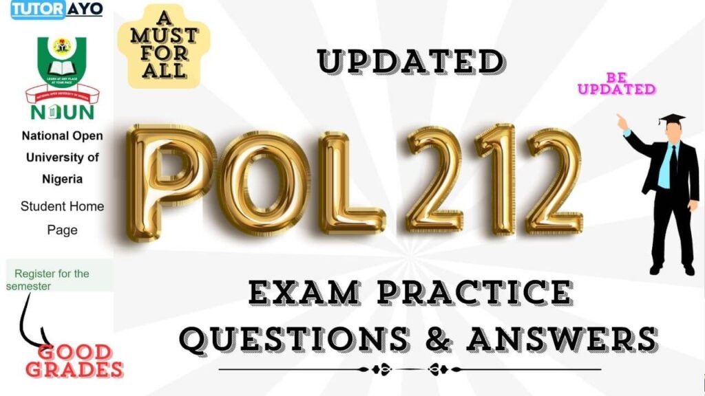 POL212 EXAM PRACTICE QUESTION AND ANSWERS