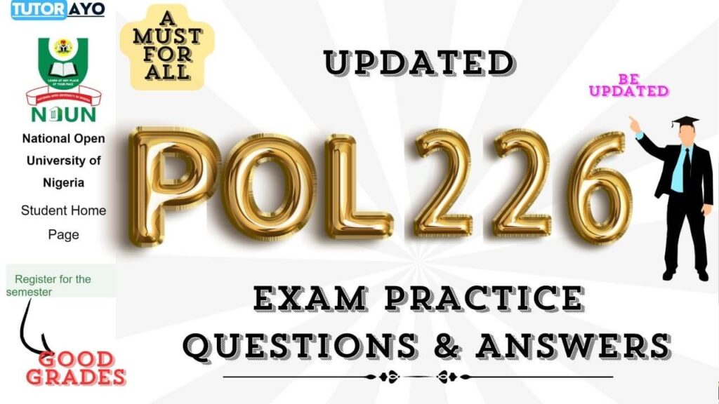 POL226 EXAM PRACTICE QUESTION AND ANSWERS