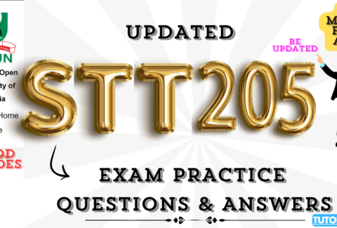 STT205 EXAM PRACTICE QUESTIONS AND ANSWERS UPDATE