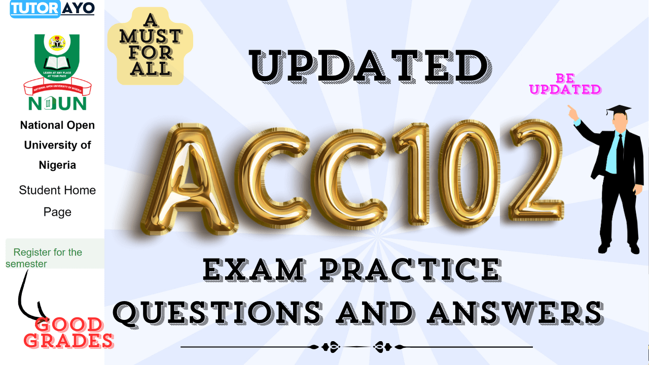 ACC102 EXAM PRACTICE QUESTIONS AND ANSWERS