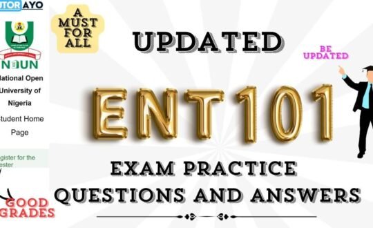 ENT101 EXAM PRACTICE QUESTIONS AND ANSWERS