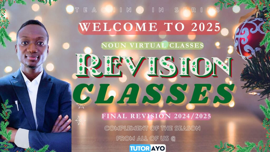 E-EXAM/CBT REVISION CLASSES 2024/25 IN NOUN