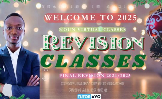 E-EXAM/CBT REVISION CLASSES 2024/25 IN NOUN