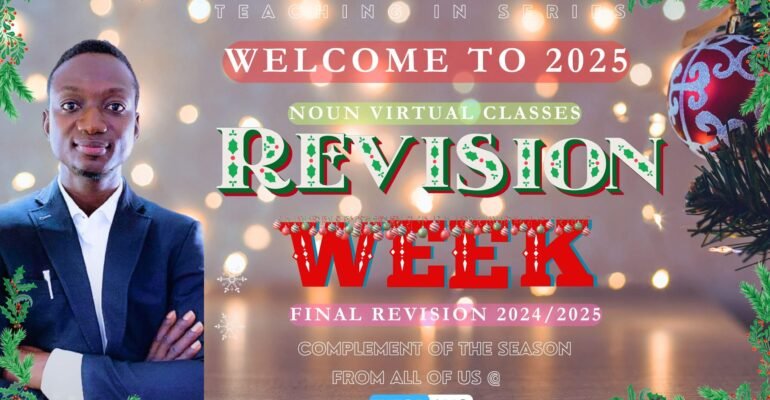 E-EXAM/CBT REVISION SCHEDULE 2024/25 IN NOUN