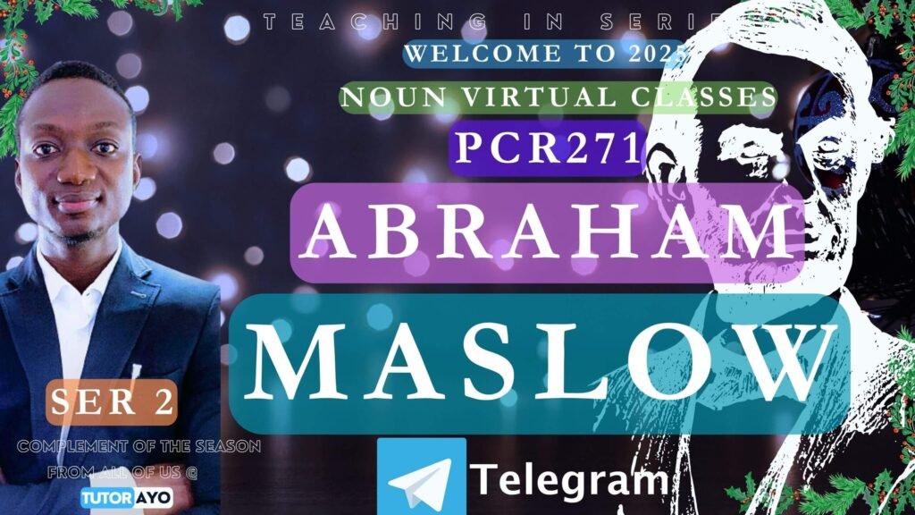 ABRAHAM MASLOR PCR271 CLASS TUTOR AYO TELEGRAM CLASS