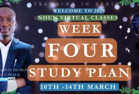 Week Four Study Plan Tutor Ayo