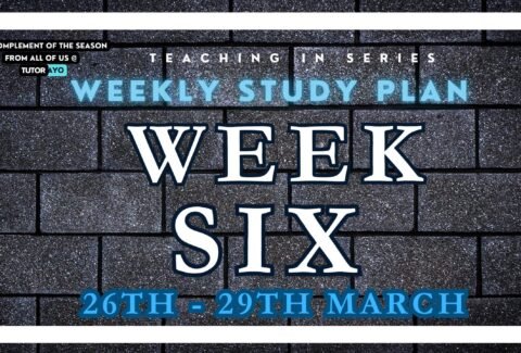 WEEKLY STUDY PLAN IN NOUN WEEK 6