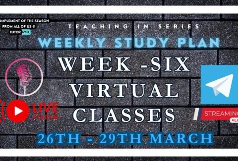 week six virtual classes in NOUN with Tutor Ayo