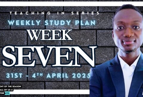 Week seven study plan in NOUN with Tutor Ayo