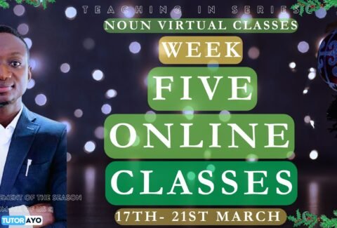 WEEK 5 CLASSES TUTOR AYO 2025