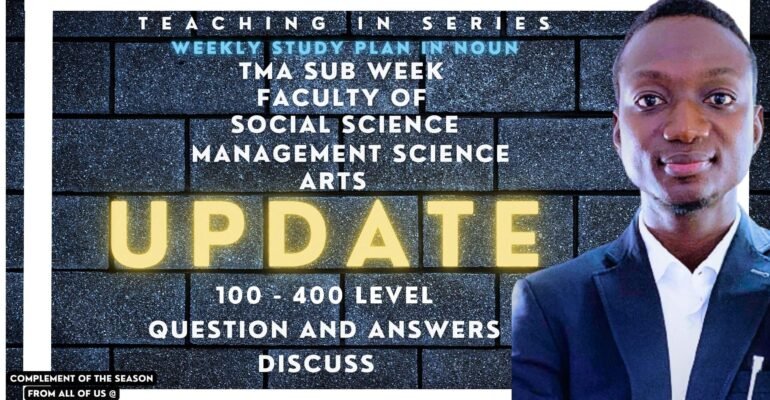 Week ten study plan in NOUN with Tutor Ayo