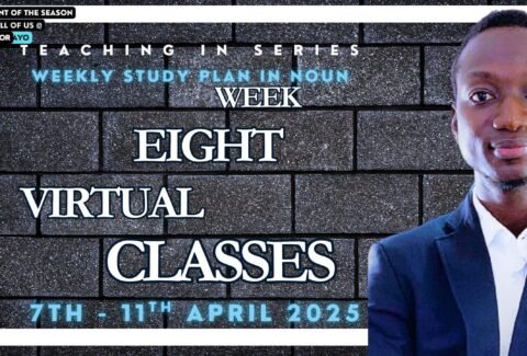 Week eight virtual classes with Tutor Ayo in NOUN