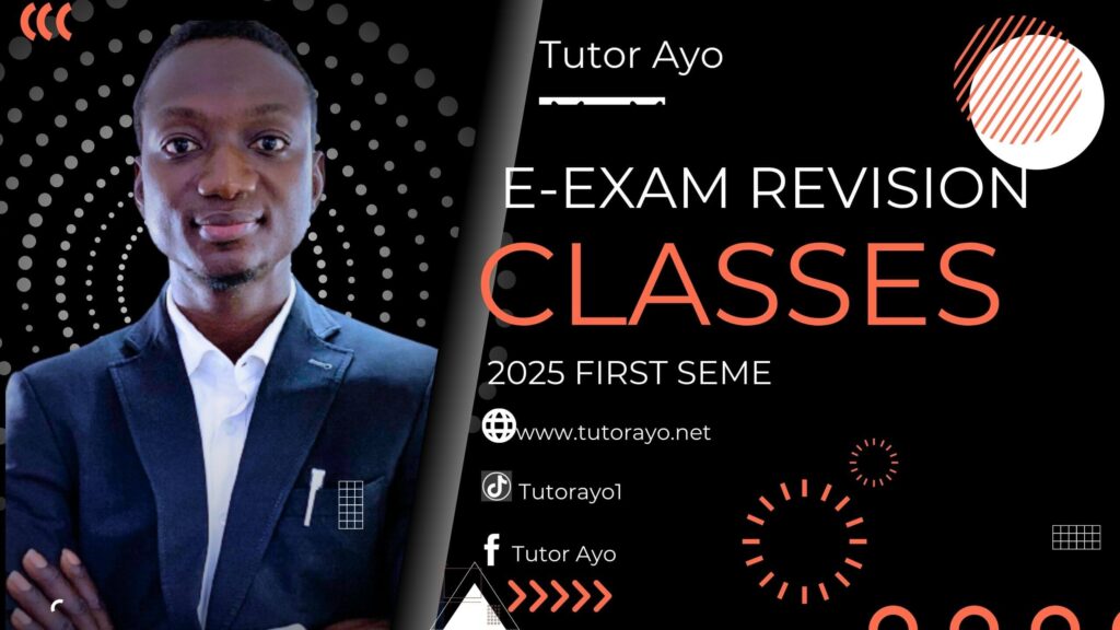 NOUN E-EXAM REVISION CLASSES 2025 AFIRST SEMESTER