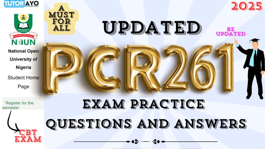 PCR261 EXAM PRACTICE QUESTIONS AND ANSWERS