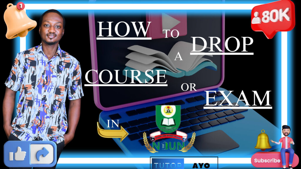 How to drop a course or exam in NOUN