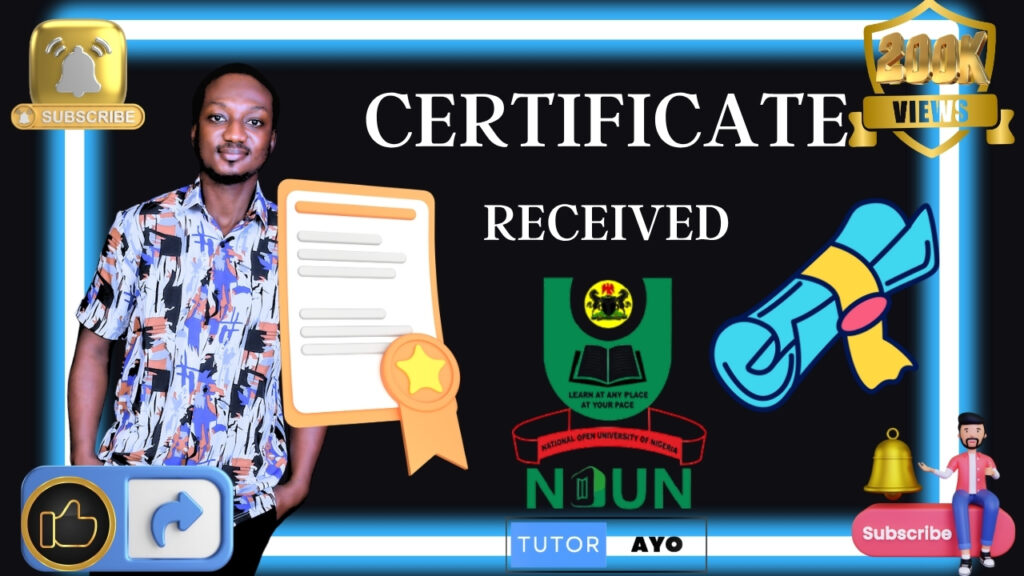 HOW TO GET YOUR CERTIFICATE IN NOUN