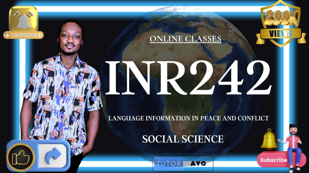 INR242 Classes: Pre-colonial African Diplomacy