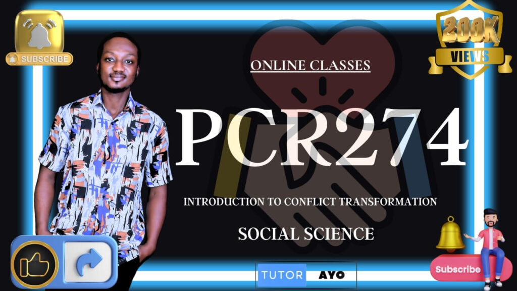 PCR274 Classes: Introduction to Conflict Transformation